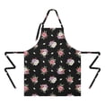 thumbnail image 2 of Pioneer Flower Floral Print Pattern Apron for Women and Men, Cotton Linen Waterproof with Pockets, Adjustable, 33x27 Inch for Kitchen, Gardening, BBQ, Salon, 2 of 6