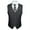 Plaid Grey Charcoal, variant on HISDERN Men's Suit Vest Black Business Formal Dress Waistcoat Vest with 3 Pockets for Suit or Tuxedo