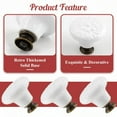 thumbnail image 4 of Vintage 8pcs White Ceramic Cabinet Knobs & Pulls for Closet, Cupboard & Furniture, 4 of 14