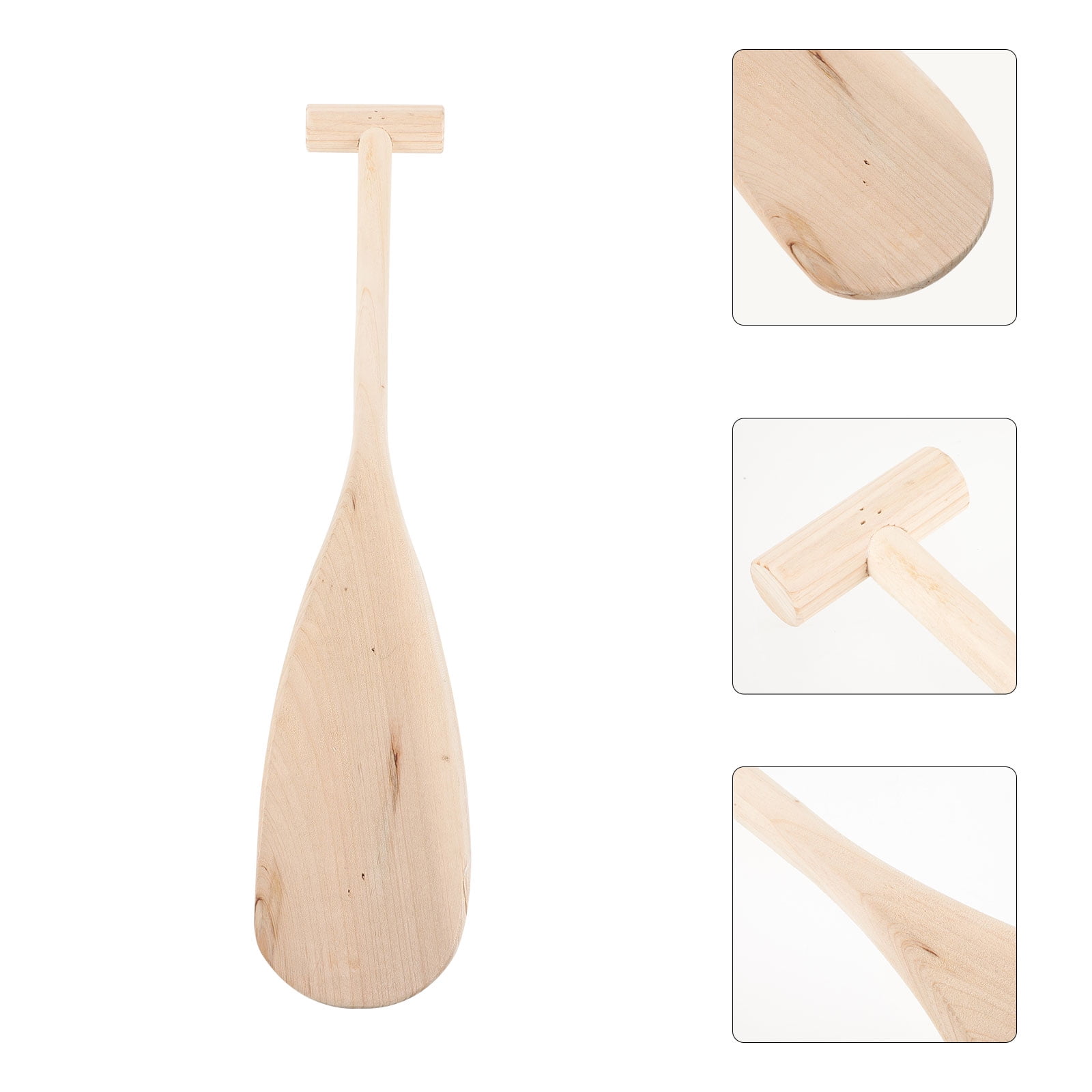 Eease 2pcs Wood Oar Kids Boats Paddle Comfort Canoes Paddle Wood Paddle for Canoes