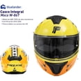 thumbnail image 2 of Casco para Motocicleta Bluelander de Doble Visera con Certificación ECE, Amarillo, Talla M, 2 of 5