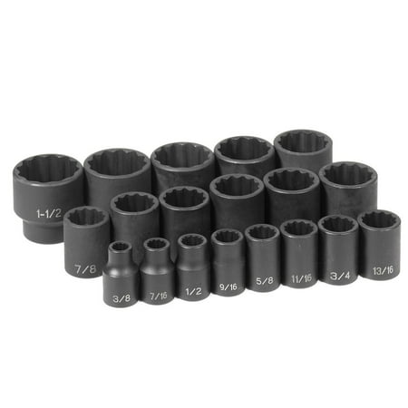 UPC: 0838780001487 | Grey Pneumatic 1719 19-Piece 1/2 in. Drive SAE Master Impact Socket Set