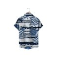 thumbnail image 2 of Camisas Y Playeras Camisa corta de verano con bolsillo de seis botones para hombre, camisa informal con estampado 3D para hombre (W, XXL), 2 of 4