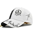 thumbnail image 2 of AJGRHE Men Women Casual Letters Colorful High Street Baseball Cap Visor Yellow One Size, 2 of 4