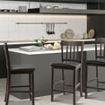 thumbnail image 2 of Costway Set of 2 Bar Stools Counter Height Chairs w/ PU Leather Seat Espresso, 2 of 9