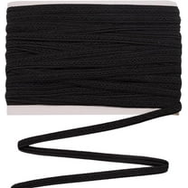 25 Yards Black Gimp Braid Trim 0.5Inch Woven Braid Trim Basic Solid Scroll Trim Handmade Upholstery Trim for Costume DIY Crafts Sewing Curtain Costume Accessories
