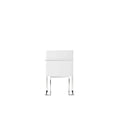 thumbnail image 3 of Pangea Home Dexter 18.5" Modern Polyurethane & Metal Arm Chair in White, 3 of 5