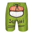 thumbnail image 4 of Kdxio Fresh Sushi Pattern Mens Casual Shorts - Drawstring Summer Beach Sports Shorts for Men, 4 of 9