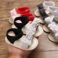 thumbnail image 5 of 2025 Clearance under $5 asdoklhq Baby Shoes,Baby Girls Striped Bow Sandals Soft Non-Slip Rubber Sole Flat Walking Shoes, 5 of 9
