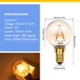 thumbnail image 5 of Ruiandsion E12 Filament LED Bulb, G40 Low Voltage 12-24V 1W 80LM 2200K Warm White for Vintage Edison Style Decorative Lighting, 5 Pack, 5 of 9