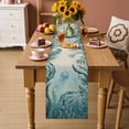 thumbnail image 2 of Turquoise Jellyfish Coastal Table Runner 90 Inches, Summer Ocean Seaweed Vintage Bed Runner Dresser Scarves Tabletop for Indoor Outdoor Parties/Ceremony/Banquet, 13" x 90", 2 of 9