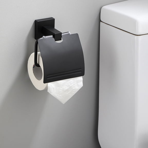 ROMANSENTIAL Creative Paper Holder Black Space Aluminum Practical Design Bathroom Accessory