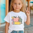 thumbnail image 2 of Grands Garçons de la Rentrée T-Shirts Graphiques Enfants T-Shirt à Manches Courtes Doux Chemise Décontractée Vêtements Tendance Blanc Taille 12-13T, 2 of 5