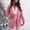 Hot Pink, variant on purcolt Women's Plus Size Casual Solid Formal Blazers Jackets Cardigan Open Front Long Sleeve Lapel Business Blazer Work Office Suit Coat Loose Outerwear