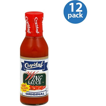 Crystal Original Wing Sauce, 12 oz (Pack of 12)