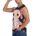 thumbnail image 3 of Haiem Men's Cute Axolotl Sakura Blossoms Print Tank Tops Summer Sleeveless Cut Off Workout T-Shirts Fitness Vest Athletic Undershirts-Small, 3 of 8