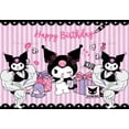 thumbnail image 3 of Telones de fondo para fotos de Sanrio Kuromi, personalizados, para baby shower, niñas, fiestas de primer cumpleaños, pancarta de Cinnamoroll, fondo para fotografía, 3 of 5