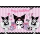 thumbnail image 3 of Telones de fondo para fotos de Sanrio Kuromi, personalizados, para baby shower, niñas, fiestas de primer cumpleaños, pancarta de Cinnamoroll, fondo para fotografía, 3 of 5