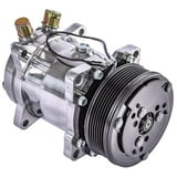 JEGS 51805 Air Conditioner Compressor Polished 6-Groove Serpentine ...