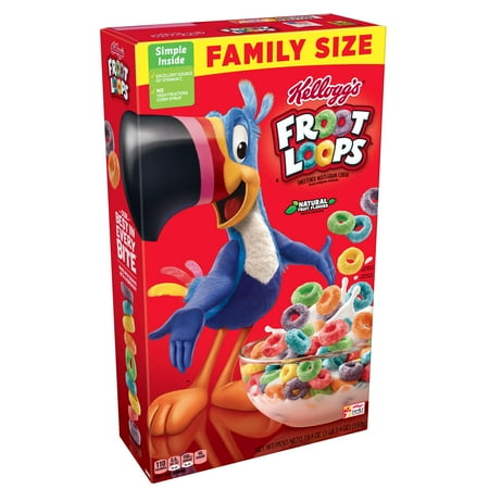 Cereal Dish - (3 pack) Kellogg's Froot Loops Breakfast Cereal, Fruit Flavored, 19.4 Oz