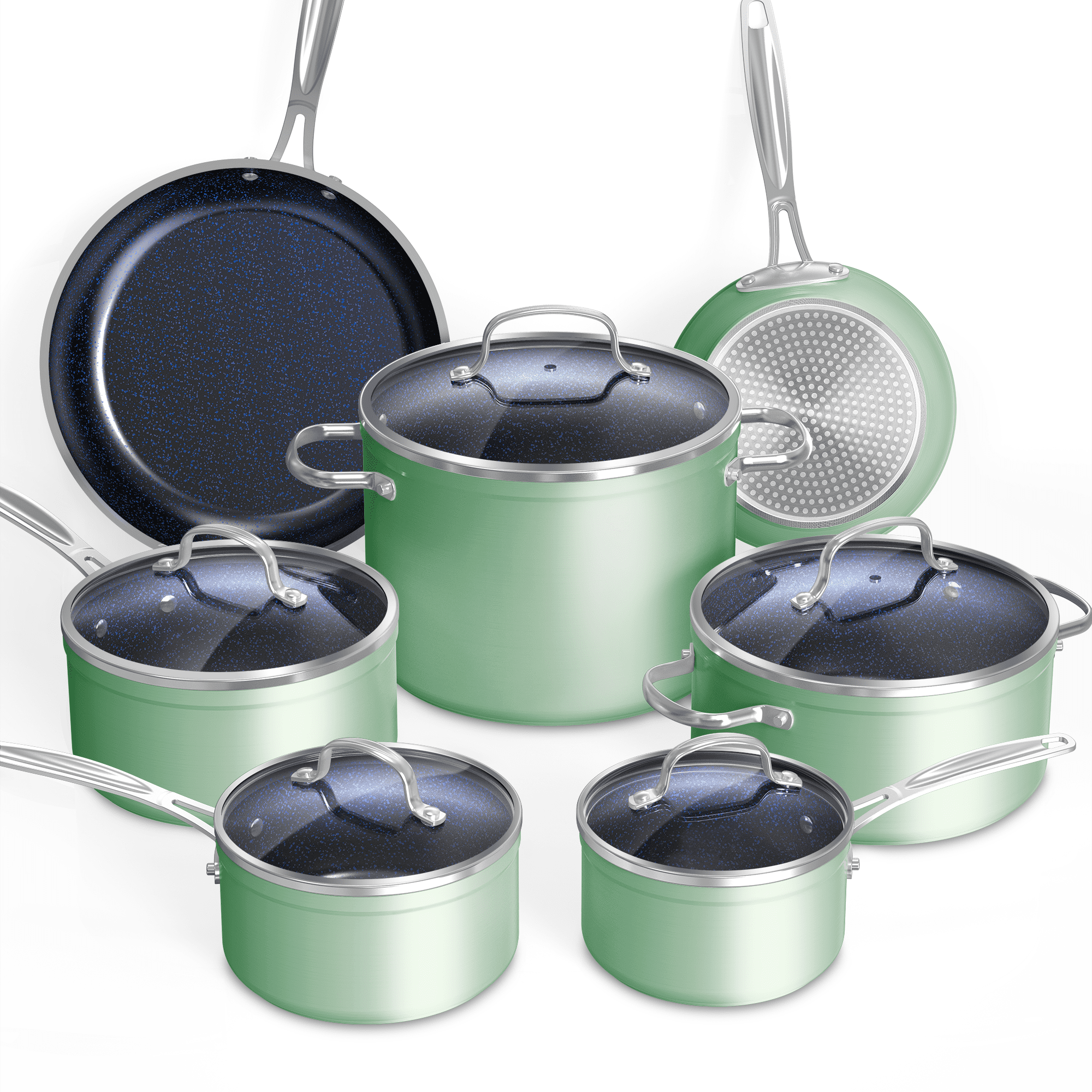 NuWave 12pc Pots and Pans Set Nonstick, Lightweight Cookware Set works