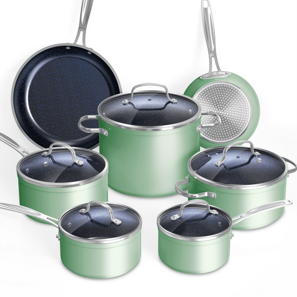 NuWave 12pc Pots and Pans Set Nonstick, Lightweight Cookware Set works