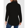 thumbnail image 3 of Cuteduck Women's Waffle Knit Tops Henley Casual Shirts Long Sleeve V Neck Solid Color Casual Tunic Tops S-XXL, 3 of 10