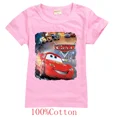 thumbnail image 5 of Camisetas de algodón para niños de Pixar Cars Lightning McQueen, camisetas casuales de dibujos animados para niños, camisetas para niños, niñas y adolescentes, 5 of 5