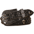 thumbnail image 5 of Cinturón con cabeza de calavera para hombre, versátil y de moda, con diamantes, para mujer, de alta gama, con tachuelas recortadas, estilo Y2k, con borde cruzado, 5 of 5