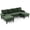 Green, variant on Costway Sectional Couch, Chenille Upholstered Sofa Couch with Double Chaise for Home Office Green