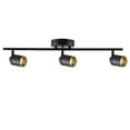 thumbnail image 1 of VidaLite LED Track Fixture 7W Three Bulb Fixed Rail Ceiling Lighting with Rotating Heads 3000K Modern Interior Spotlight for Kitchen Art and Living Room 1470 Lumens, 3, Black, 1 of 4