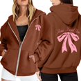 thumbnail image 1 of Chandail à Capuchon Décontracté pour Femmes avec Poche Zippée Manches Longues Sweat à Capuche Sport pour Activités Extérieures, 1 of 6