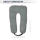 thumbnail image 5 of Almohada para reposacabezas de automóvil ergonómica y cómoda, soporte para el cuello, material de poliéster, color gris, 1 Pcs, 5 of 7