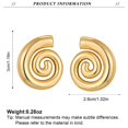 thumbnail image 5 of Aretes NEPULOY Espiral Gruesa 3x2.5 cm Chapados en Oro, 5 of 5
