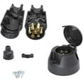 thumbnail image 4 of Pin Trailer Plug Male And 7 Pin Trailer Plug Female,12V Waterproof 7 Pin Trailer Plug Hitch Plug, Trailer Plug Fits Truck RV Car(Rubber Boots), 4 of 5