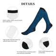 thumbnail image 5 of Lsque Dark Blue Pattern Sport Compression Socks for Men & Women 15-20 mmHg Knee High Nurse Pregnant Running Medical and Travel Athletic, 5 of 6