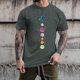 thumbnail image 2 of Camiseta de manga corta con estampado de planeta espacial para hombre, informal, a la moda, con cuello redondo Pompotops  oipoqjl33899, 2 of 4