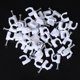 thumbnail image 1 of 100 bridas para cables, bridas para cables, clips de alambre redondos blancos con clavo de acero, grapas de cable de alambre eléctrico, clips de clavos para gestión de clips de cable (6 mm) ZefeiWu 8390606911803, 1 of 1