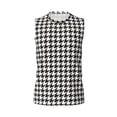 thumbnail image 6 of Picia Houndstooth Black And White mens Cotton Tank Undershirts , Moisture-wicking Ribbed Tanks, Lightweight Cotton Tank Undershirts-XX-Large, 6 of 8