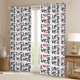 thumbnail image 2 of Manfei Love Heart Print Curtains Pack of 2 (42x84 Each) for Boys Girls,Romantic Valentine's Day Curtains Blackout,Black Red White Bedroom Curtains,Ultra Soft Home Decor, 2 of 6