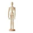 thumbnail image 5 of 2Pack,8 Inch & 12 Inch,Human Figure Puppet Model Wooden Male Mannequin Doll Decorative Stand for Sketching & Drawing, 5 of 5