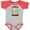Baseball Heather and Red, variant on Inktastic Cute Sloth I Love My Grammy with Green Leaves Boys or Girls Baby Bodysuit