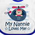 thumbnail image 4 of Inktastic My Nannie Loves Me Grandson Boys Baby Bib, 4 of 4