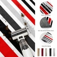 thumbnail image 5 of Round Area Rugs 3.3Ft, Red Black Stripe Non-Slip Washable Circle Rugs Carpet, Modern Abstract Coarse Striped Indoor Outdoor Rug Floor Mats Throw Runner for Bedroom Living Room Bathroom, 5 of 8