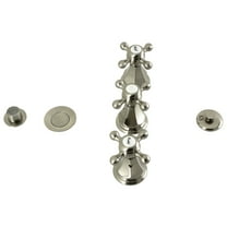 Kingston Brass KB328BX Metropolitan Three-Handle Bidet Faucet with Brass Pop-Up, Brushed Nickel