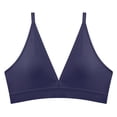 thumbnail image 4 of BYHONG Women's Comfortable Sexy Feel Soft Comfortable Breathable Deep V Ring and Traceless Bra Bars for Women Blue XL, 4 of 5