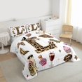 thumbnail image 3 of Feelyou Initial L Letter Twin Comforter Sets, Fashion Girl White Brown Bedding Set, 2pcs, 3 of 8
