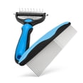 thumbnail image 2 of Maxpower Planet Pet Grooming Rake and Dematting Comb for Dogs - Dog Grooming Supplies, Undercoat Rake for Dogs, Cats - Extra-Wide Deshedding Dog Brush, Deshedder Comb for Long Hair - Reduce Shedding, 2 of 9