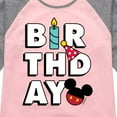 thumbnail image 3 of Mickey & Friends - Mickey Birthday Icons - Toddler And Youth Girls Raglan Graphic T-Shirt, 3 of 4