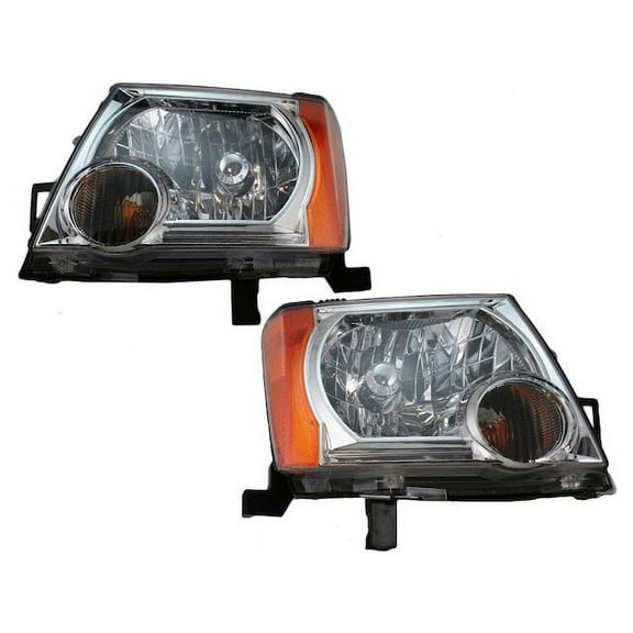 Headlight Assembly Set 2 Piece - Compatible with 2005 - 2015 Nissan Xterra 2006 2007 2008 2009 2010 2011 2012 2013 2014